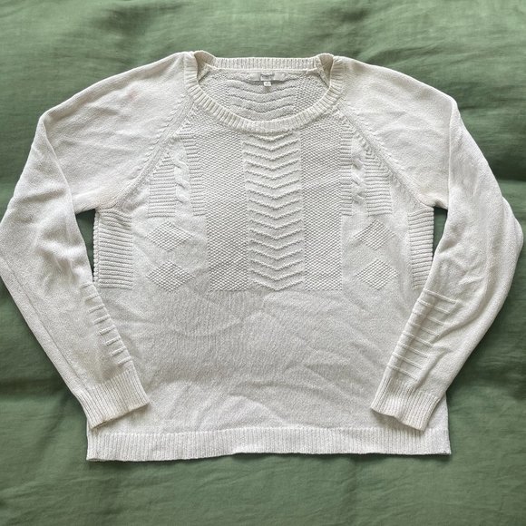 Madewell Fisherman Cream Knit Sweatshirt - Picture 1 of 3